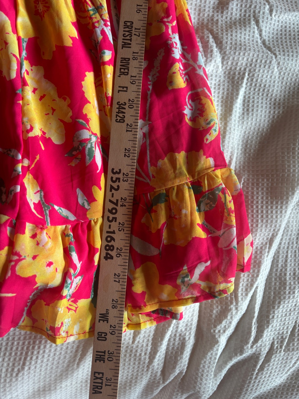 flying tomato floral romper pink yellow boho cottagecore festival off shoulder L - Picture 9 of 9